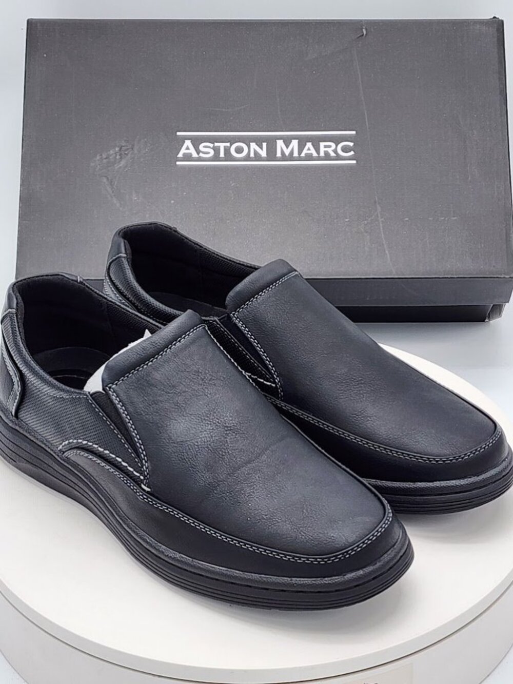 Aston Marc Galt 02 Black Slip-On Casual Loafers Men’s Size 8